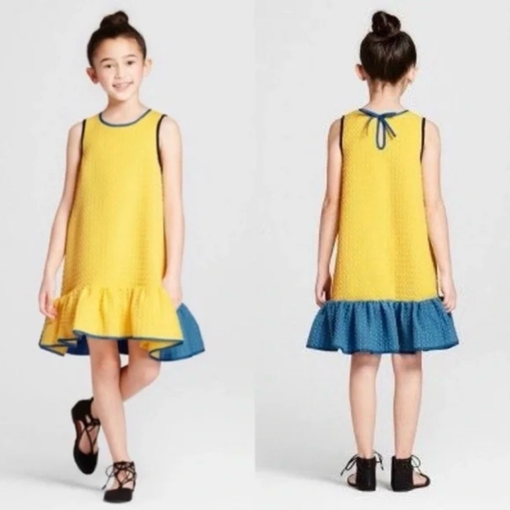 Victoria Beckham for Target Yellow Ruffle Hem Girls Dress 2T Designer Collab